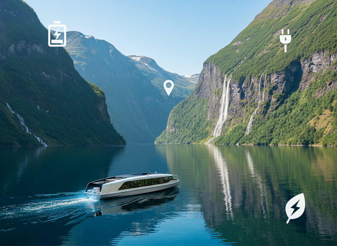 Geirangerfjord begrüßt das erste elektrische Sightseeing-Boot!