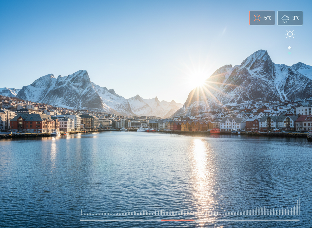 Genießen Sie einen sonnigen Tag in Tromsø vor dem Wochenendregen